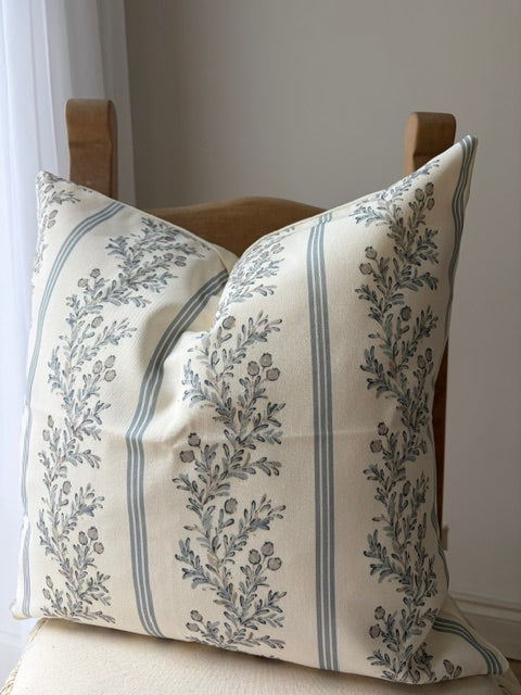 Vintage Stripe Blue Cushion Cover | 50cm x 50cm