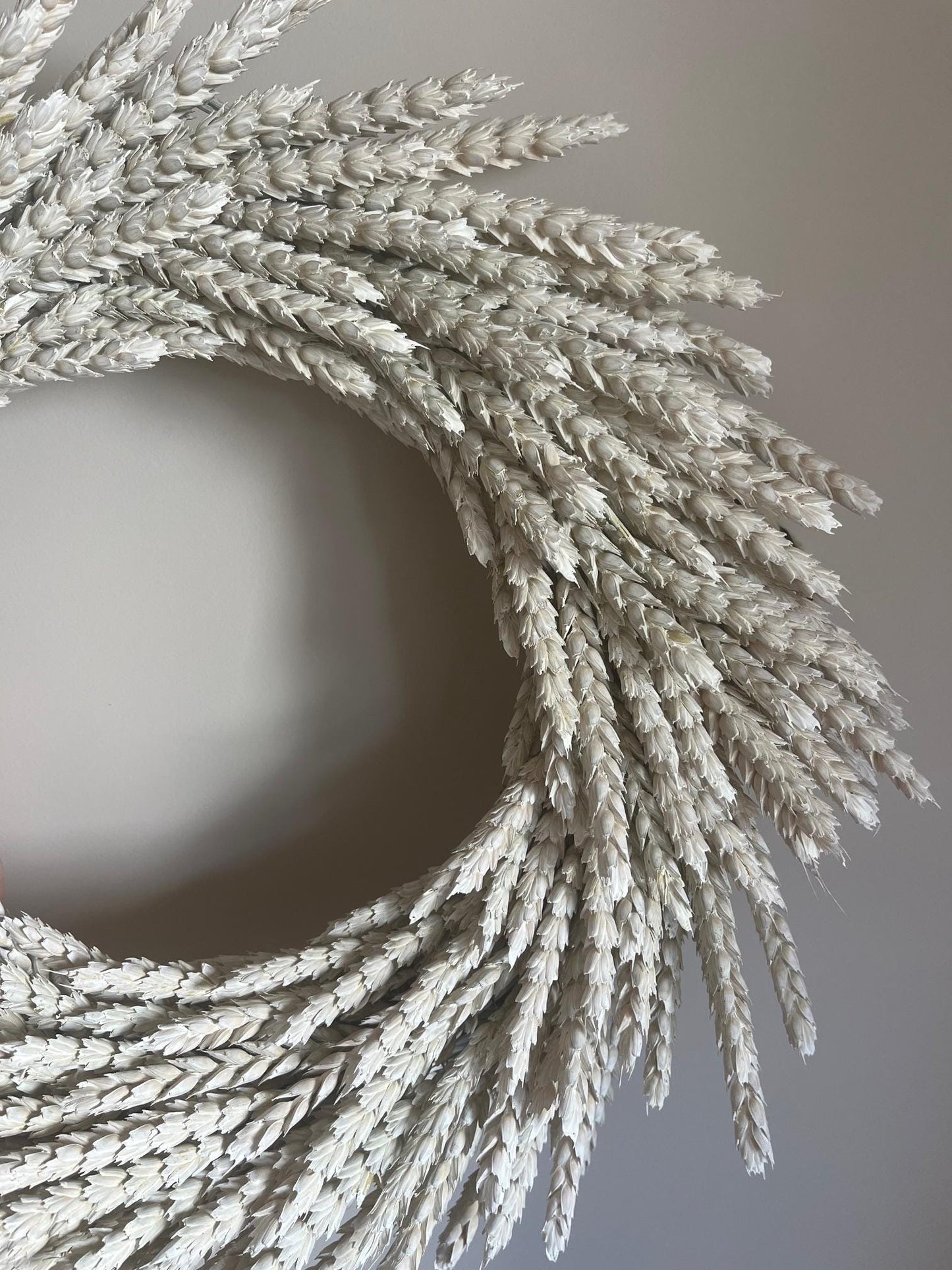 Natural Dried White Wheat Wreath