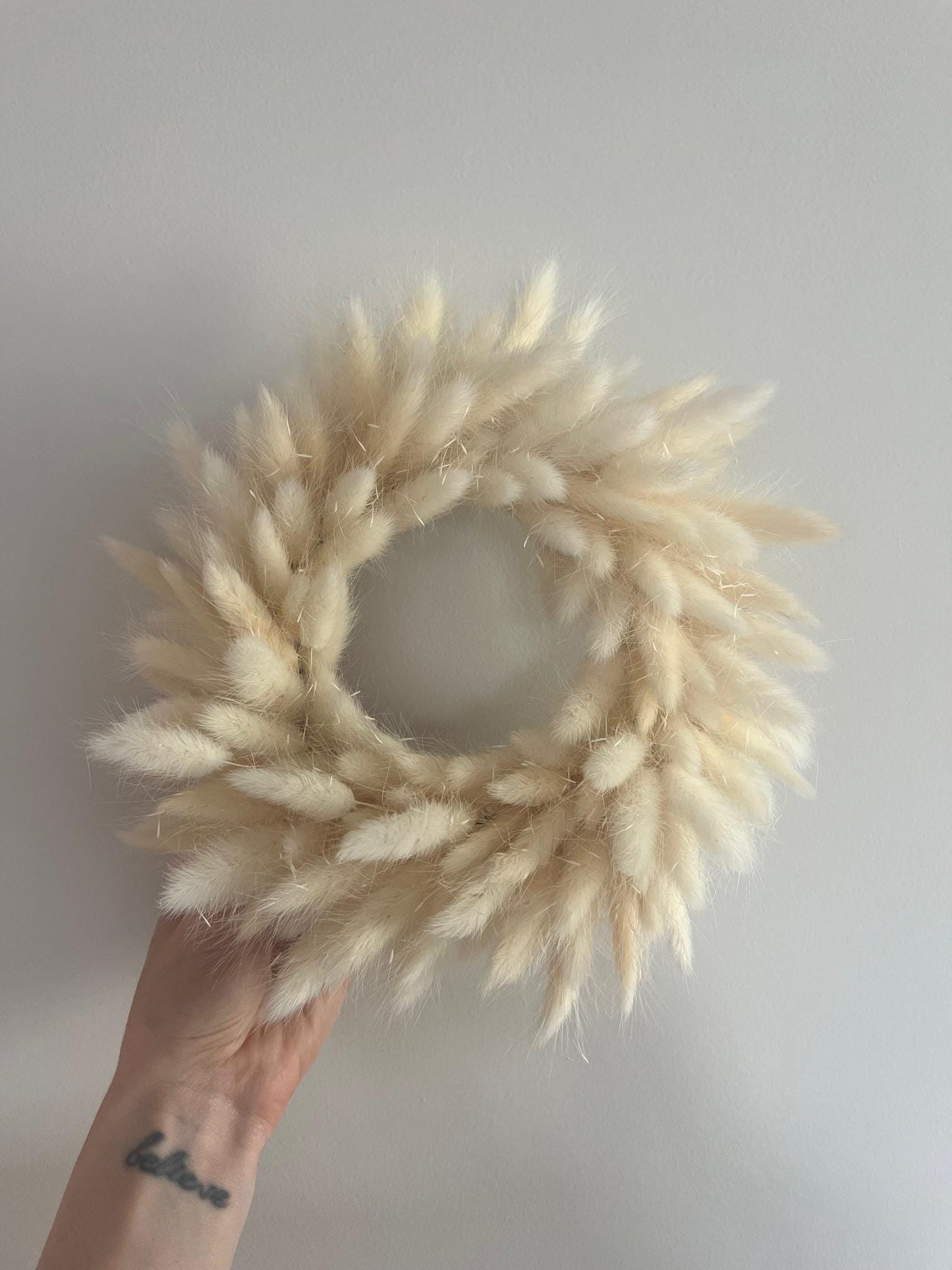 Mini Dried Bunny Tails (Lagurus) Wreath