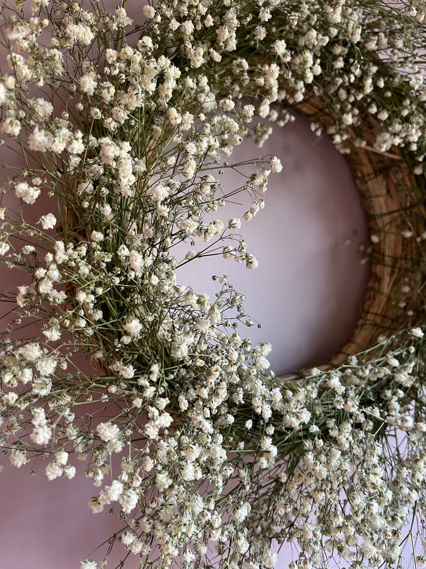 Dried Gypsophila Wreath