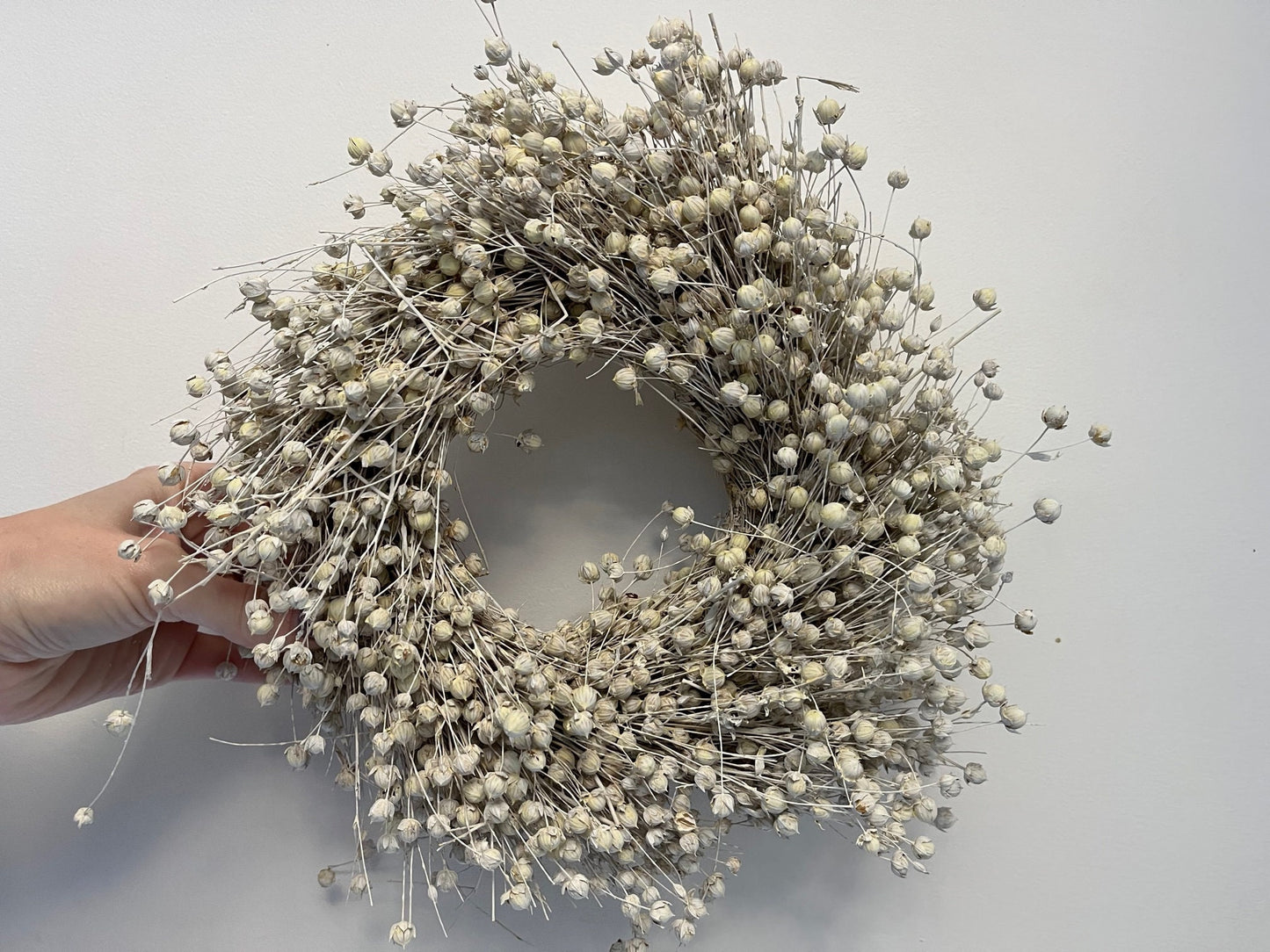 Dried Linum (Flax Seed) Wreath