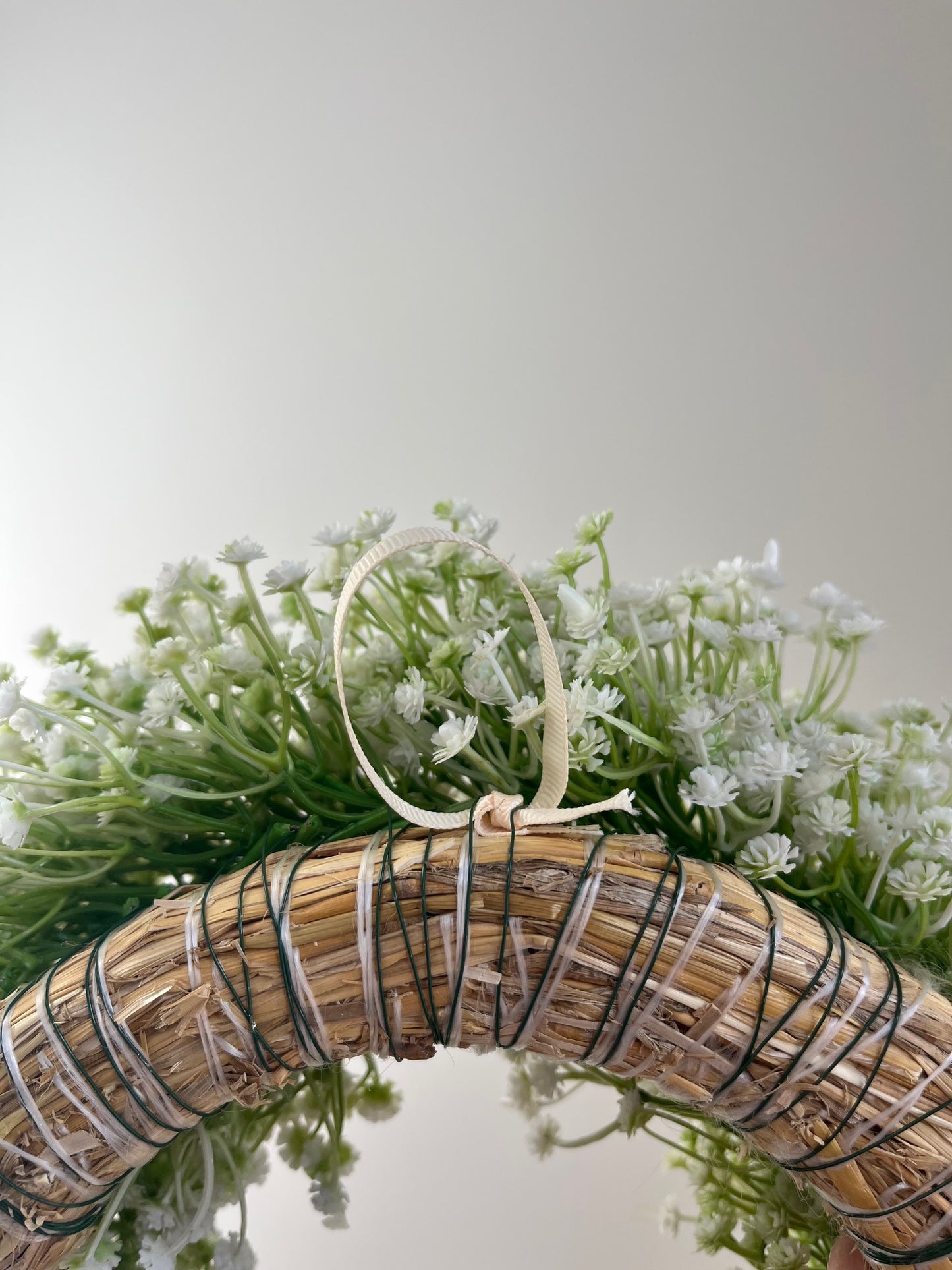 Artificial White Gypsophila Wreath