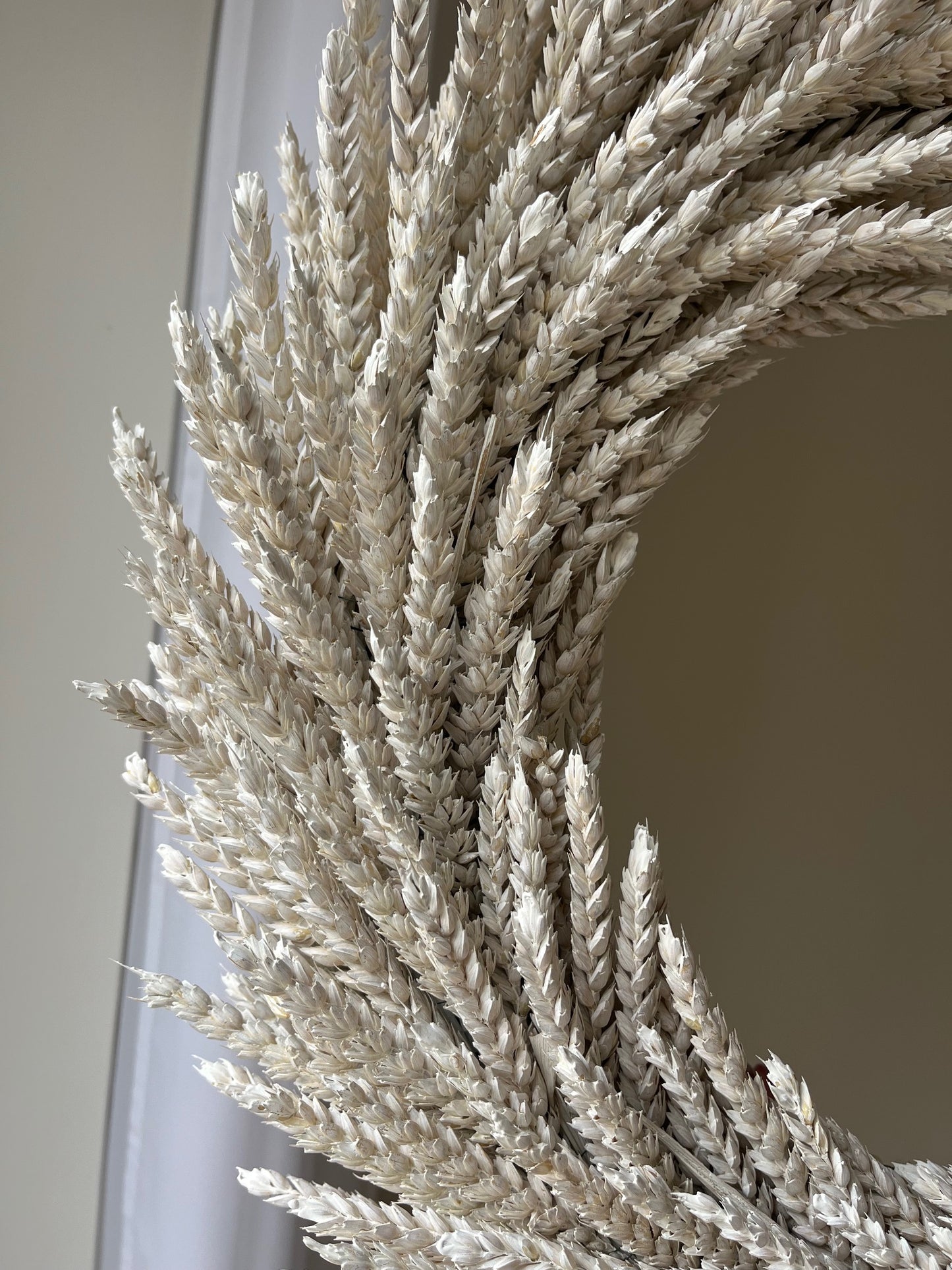 Natural Dried White Wheat Wreath