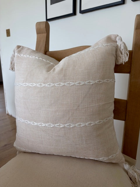 Boho Tassle Decor Cushion Cover 45cm x 45cm