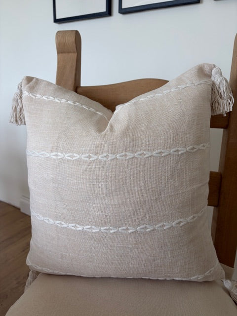 Boho Tassle Decor Cushion Cover 45cm x 45cm