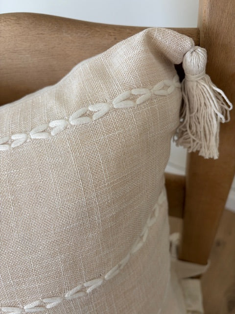 Boho Tassle Decor Cushion Cover 45cm x 45cm