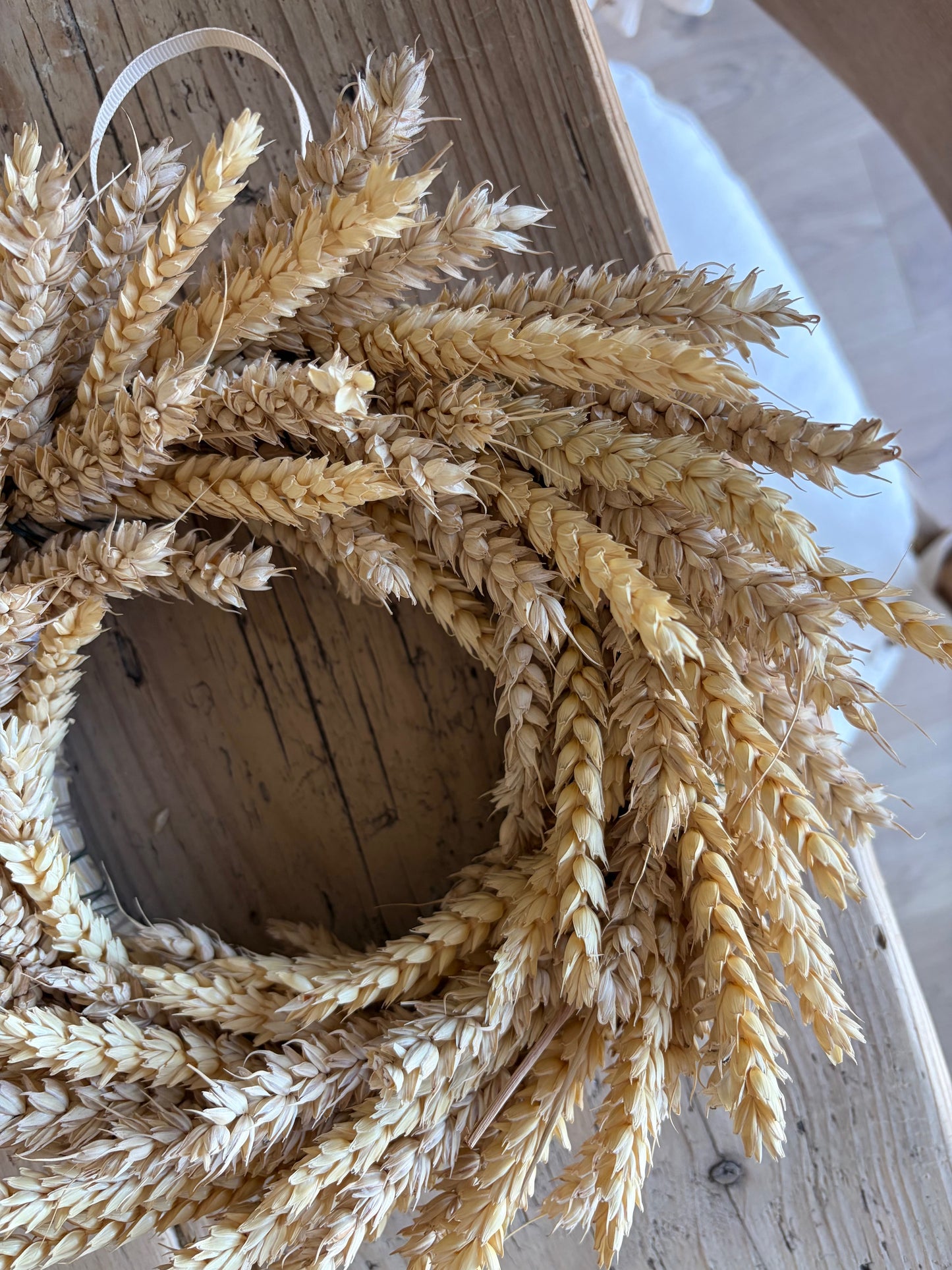 Mini Natural Dried Wheat Wreath