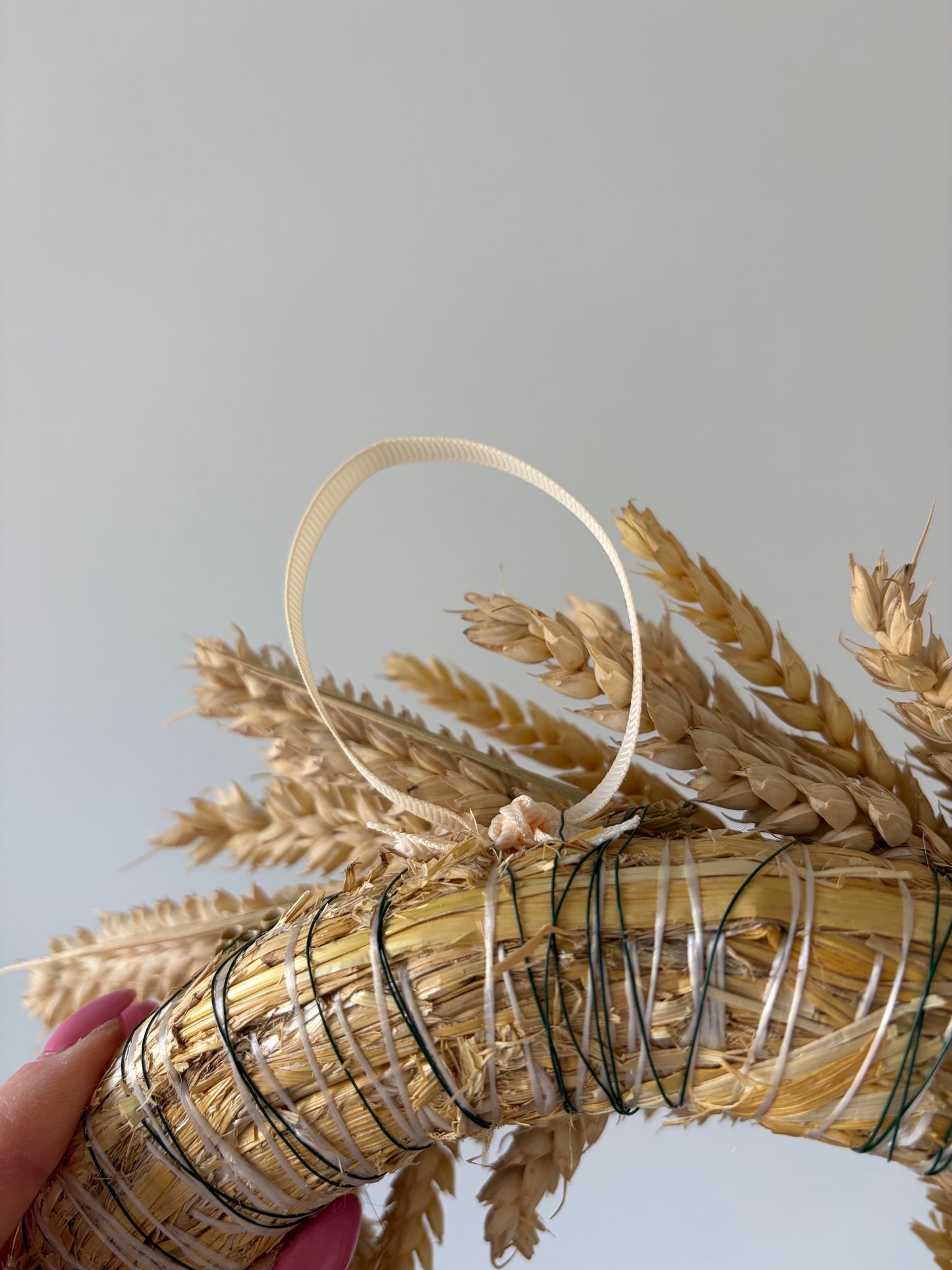 Mini Natural Dried Wheat Wreath