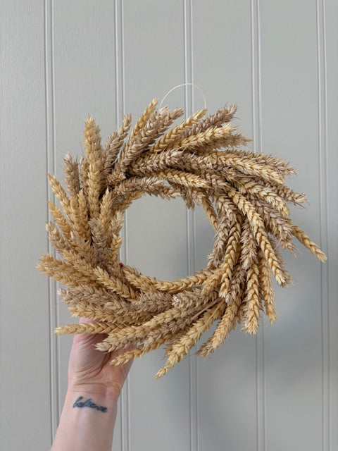 Mini Natural Dried Wheat Wreath