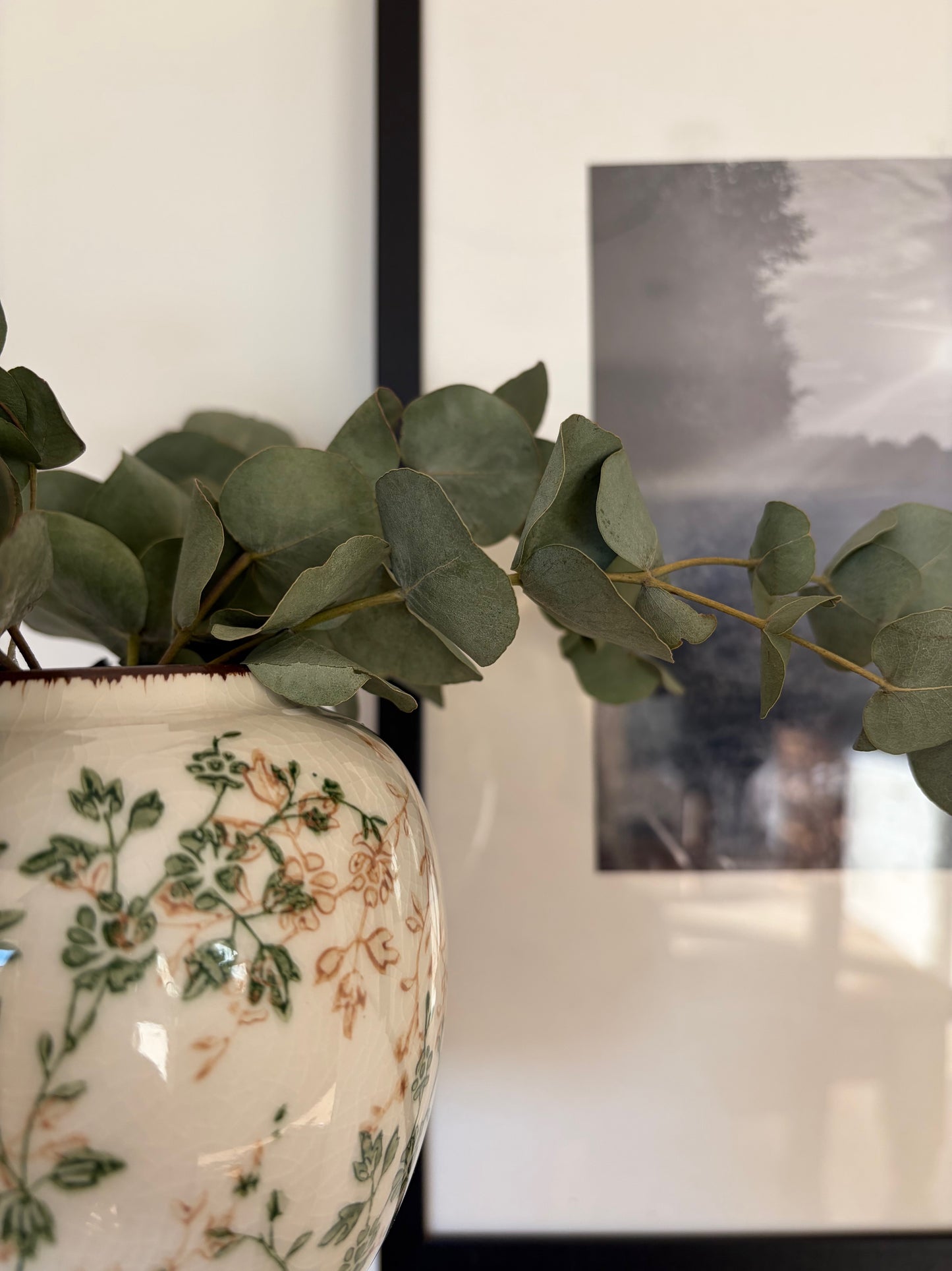 Vintage Ceramic Crackle Glaze Flower Vase