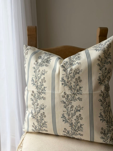 Vintage Stripe Blue Cushion Cover | 50cm x 50cm