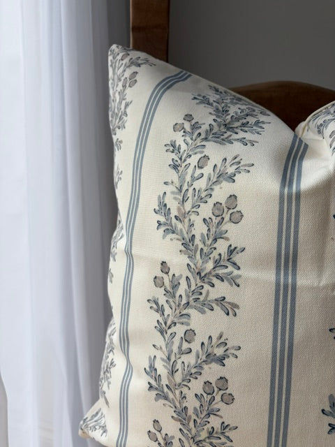 Vintage Stripe Blue Cushion Cover | 50cm x 50cm