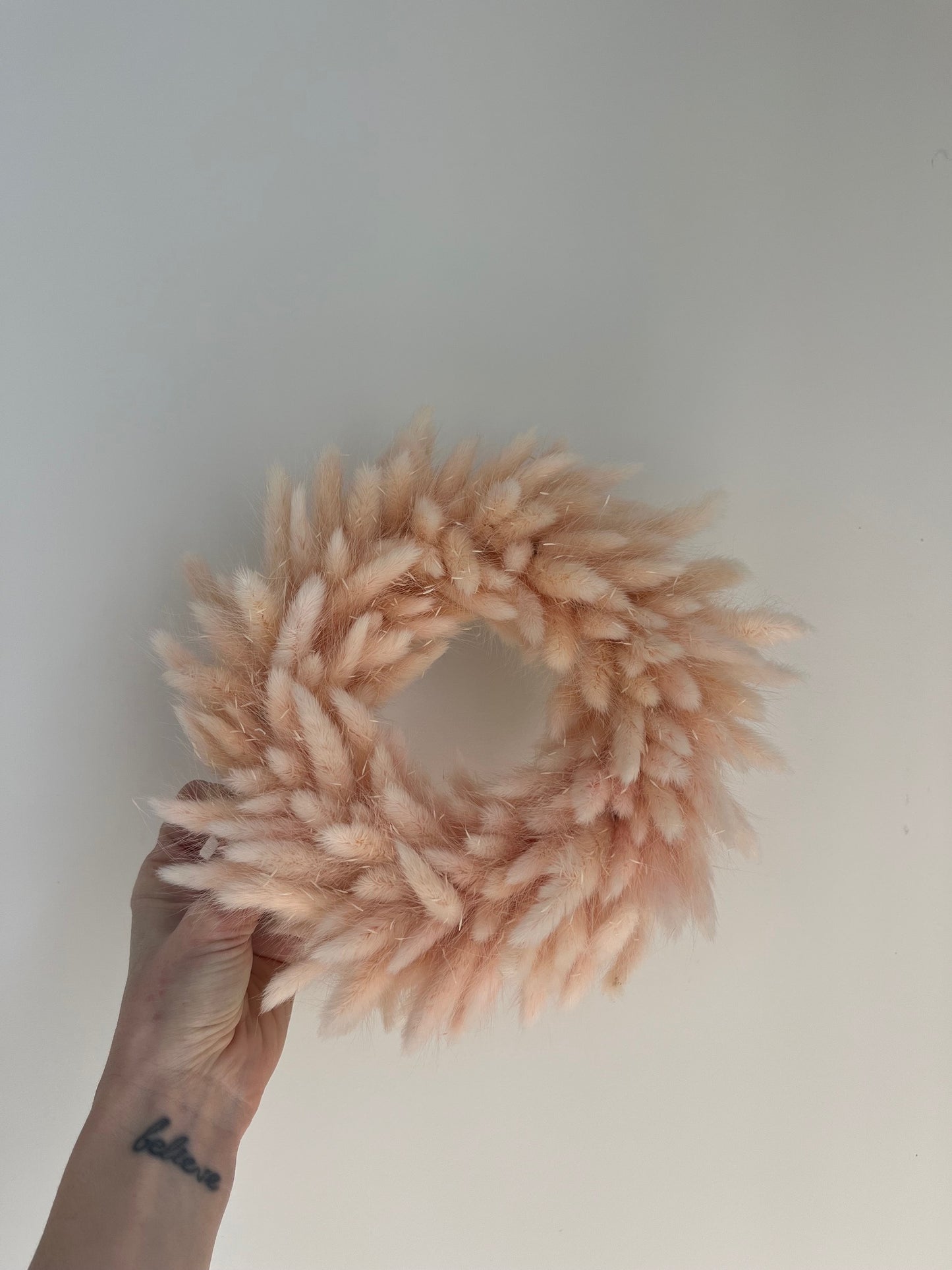 Mini Dried Bunny Tails (Lagurus) Wreath