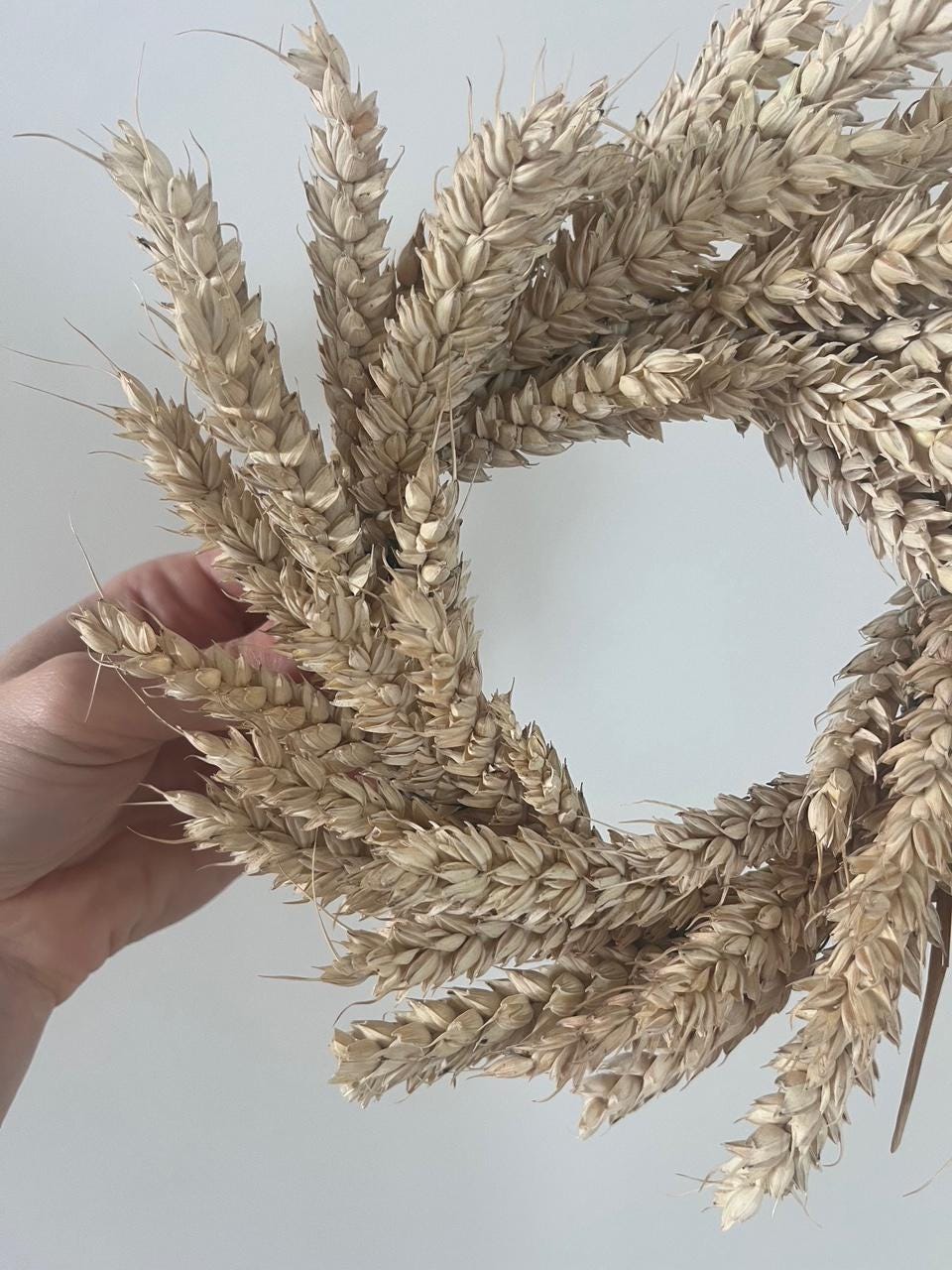 Mini Natural Dried Wheat Wreath