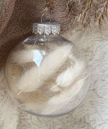 Handmade Dried Flower Bauble - Bunny Tails
