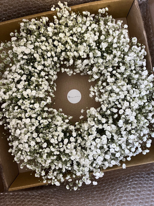 Fresh Gypsophila Wreath
