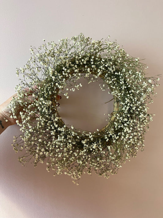 Dried Gypsophila Wreath